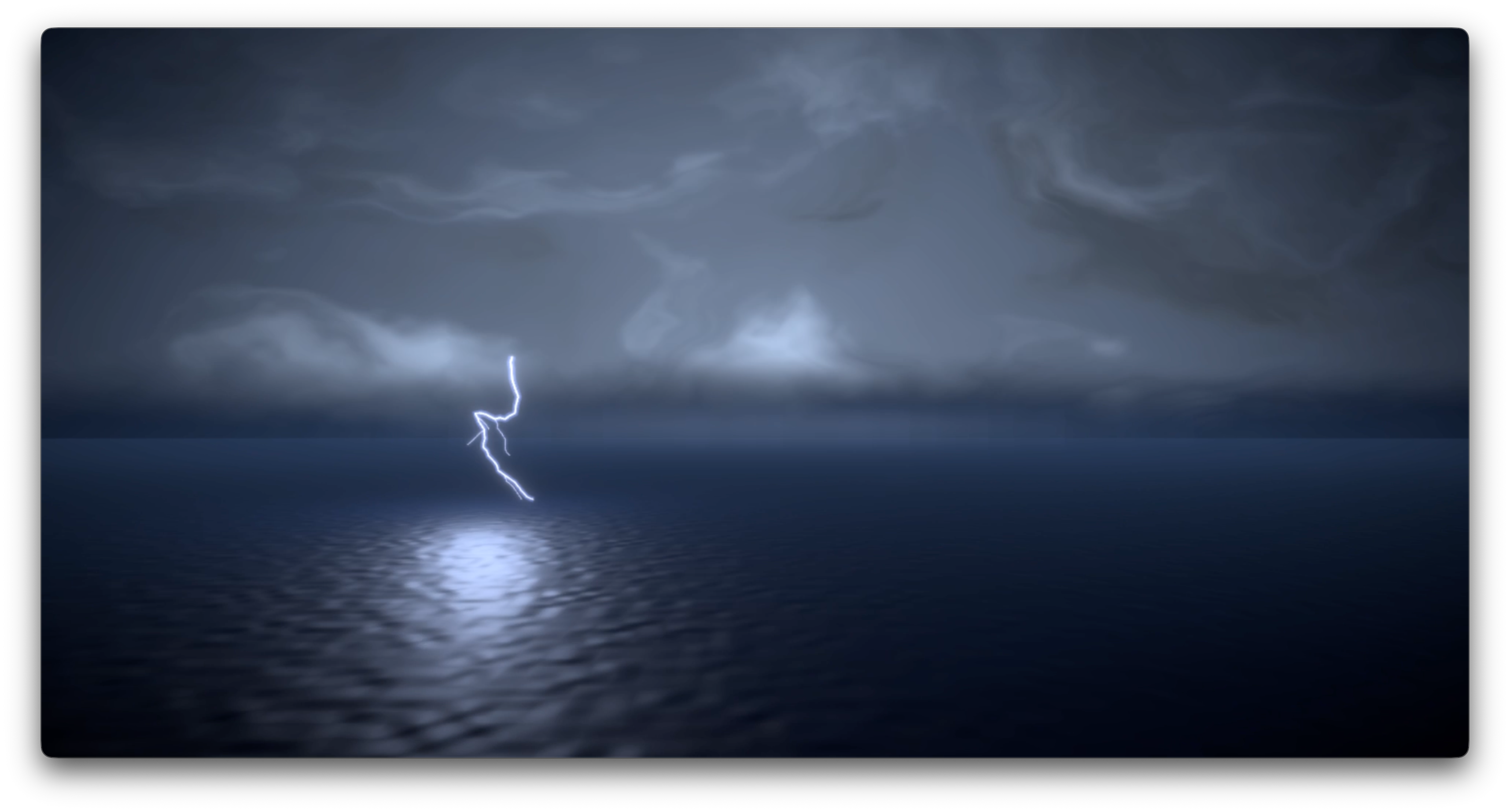 Lightning branching across the night sky, lighting the clouds from within